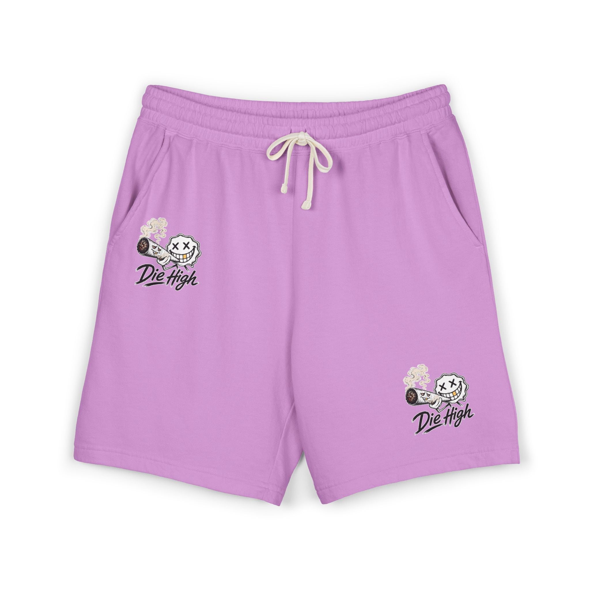Die High Graphic Sweat Shorts — Lightweight Fleece Casual Lounge Shorts