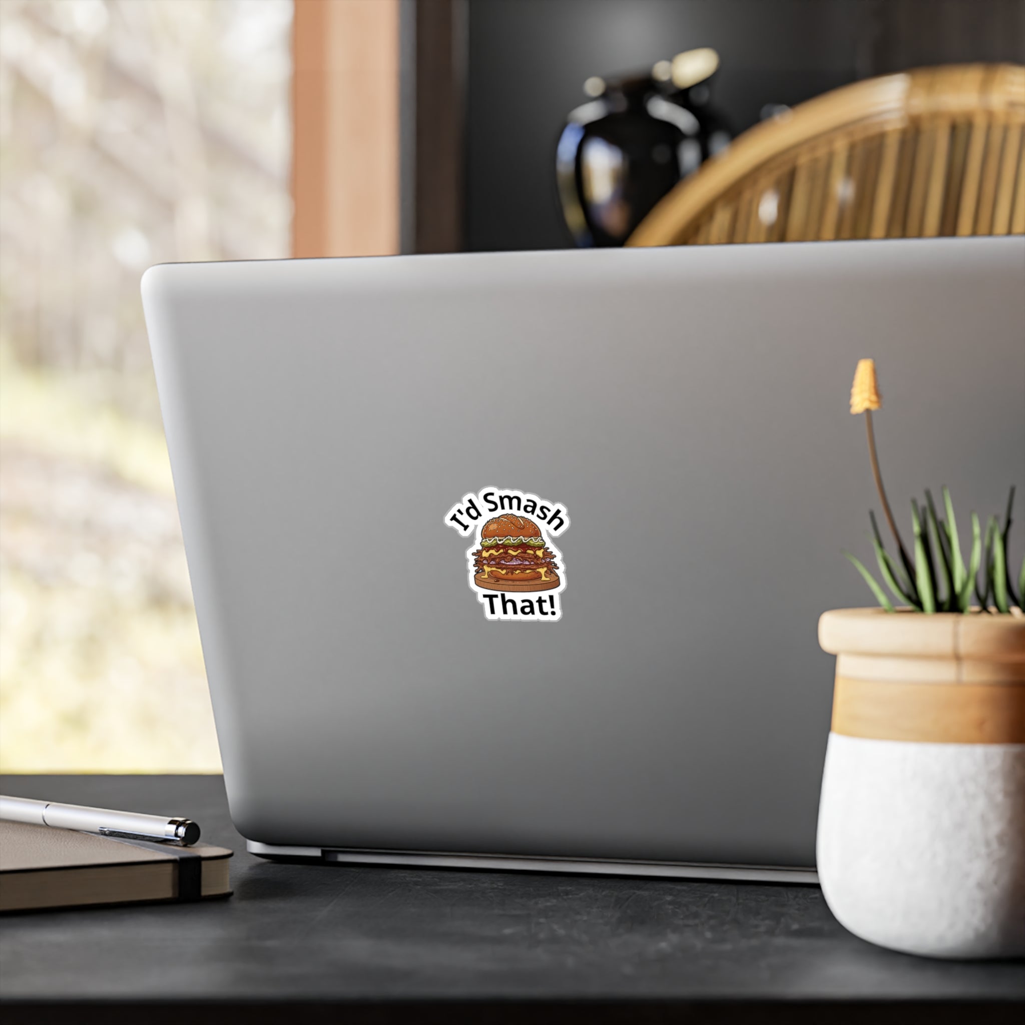 I’d Smash That Burger Sticker — Kiss-Cut Vinyl Decal
