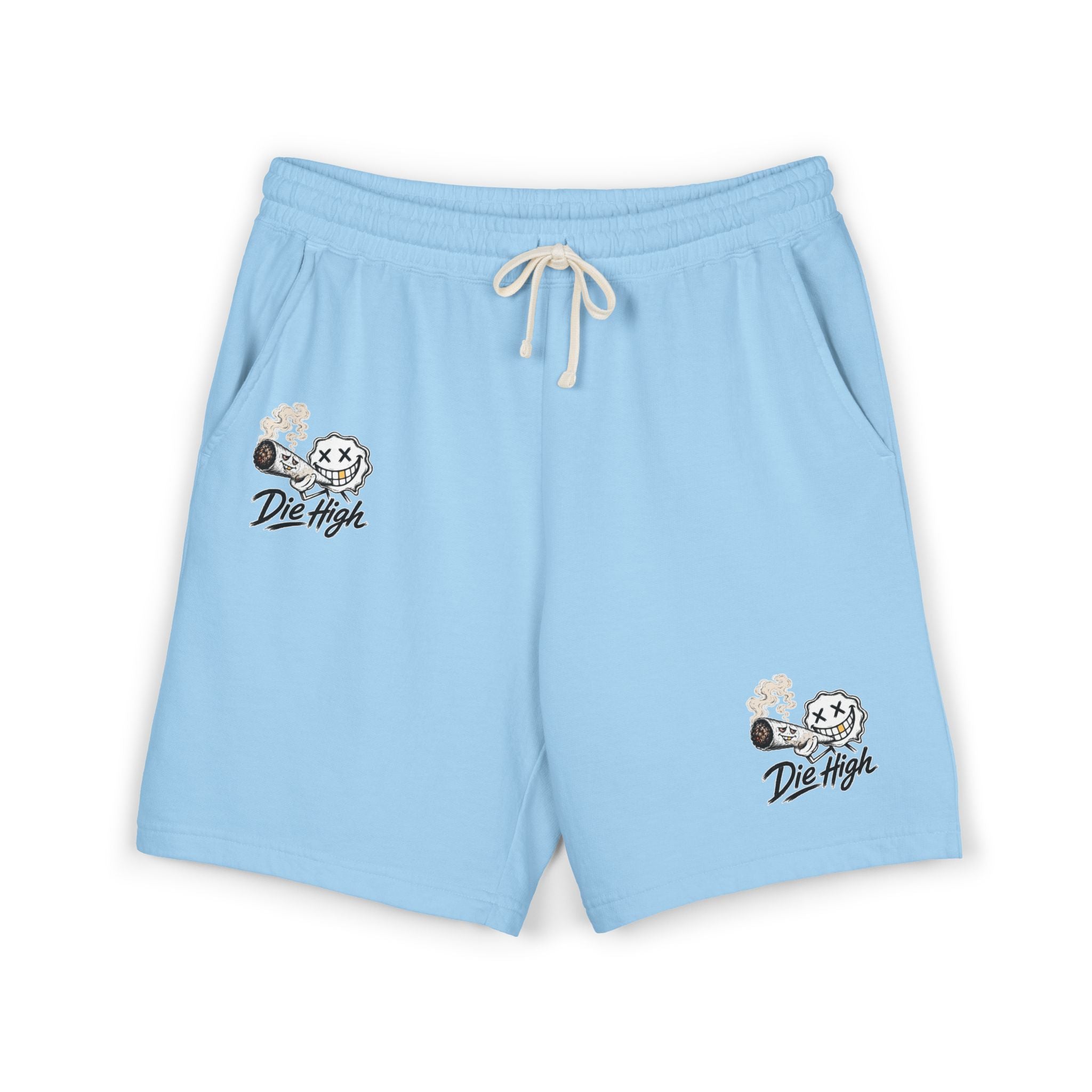 Die High Graphic Sweat Shorts — Lightweight Fleece Casual Lounge Shorts