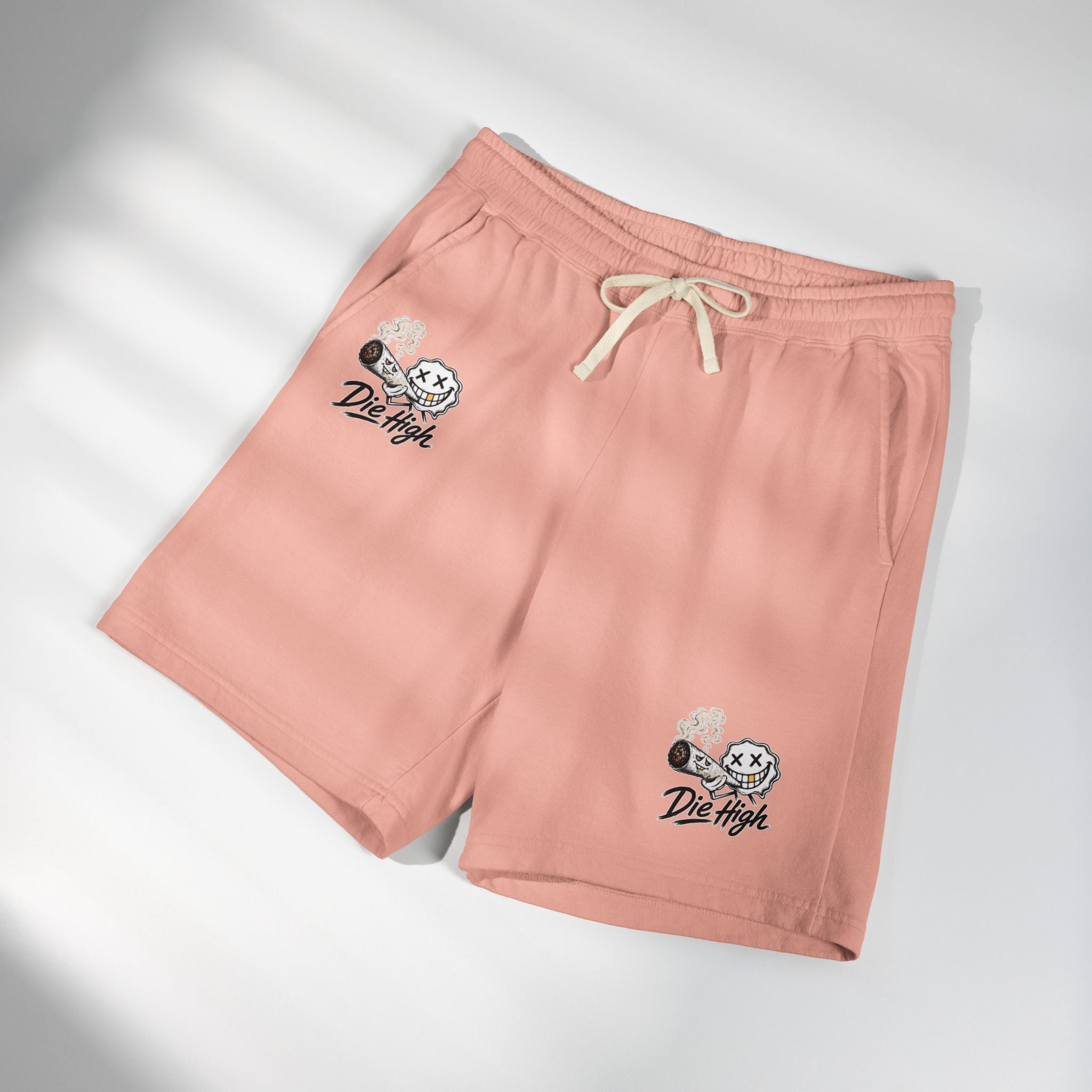 Die High Graphic Sweat Shorts — Lightweight Fleece Casual Lounge Shorts