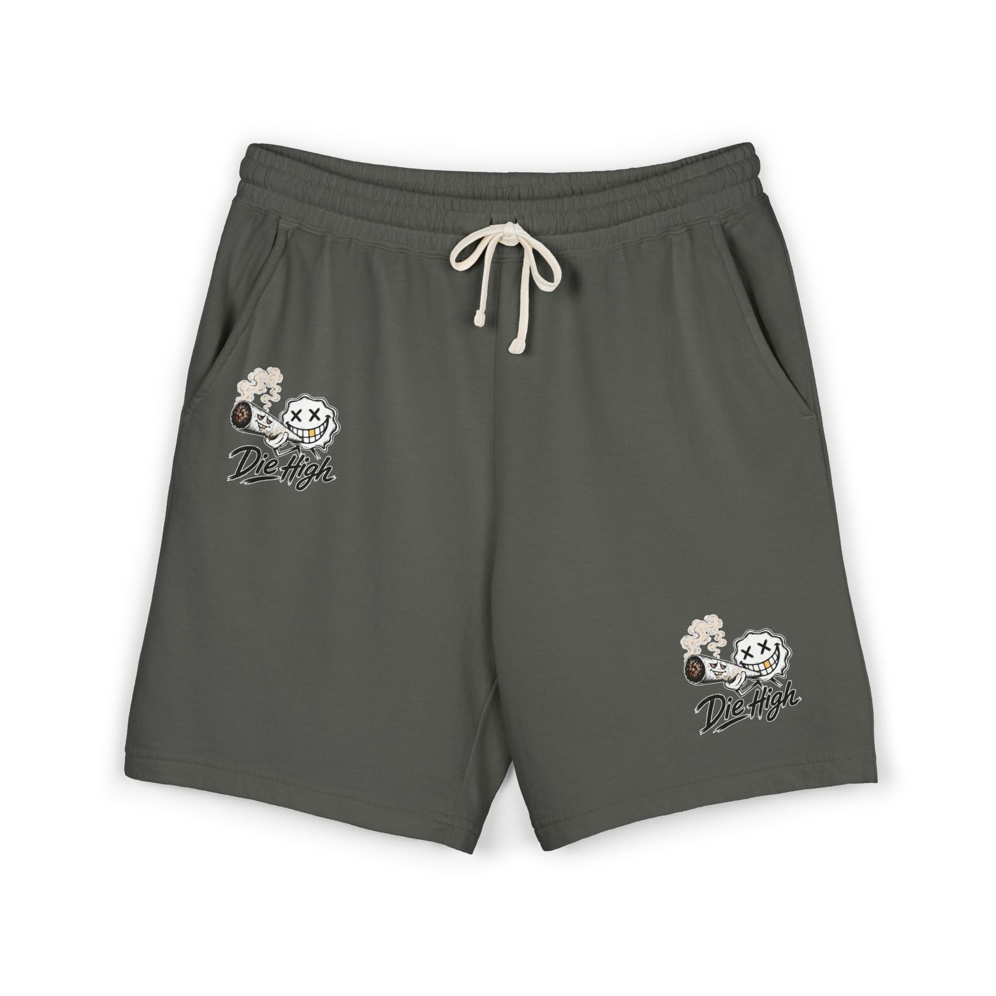 Die High Graphic Sweat Shorts — Lightweight Fleece Casual Lounge Shorts