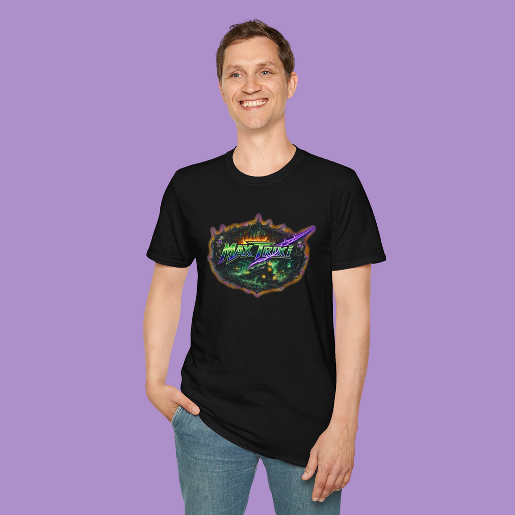 T-Shirt — 'Max Trixi' Neon Space Graphic Tee