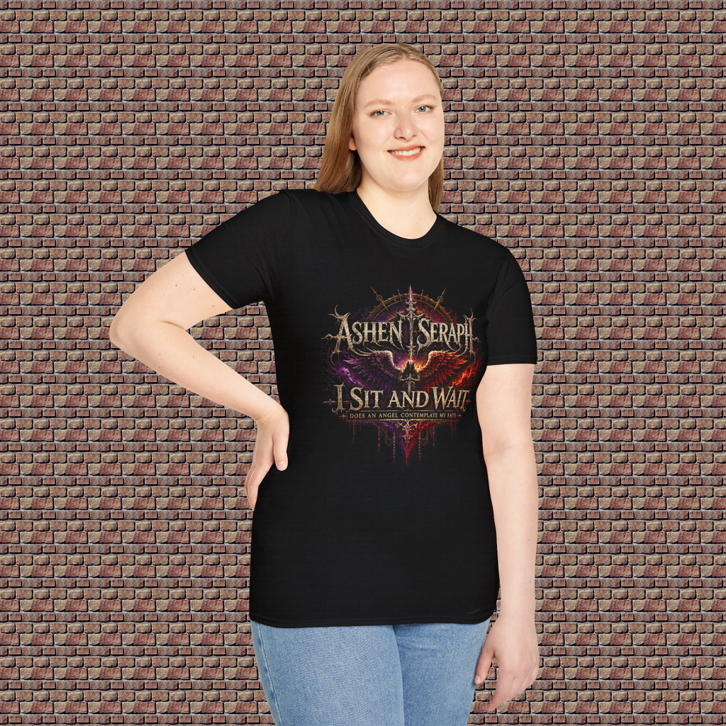 Ashen Seraph "I Sit and Wait" Graphic T-Shirt
